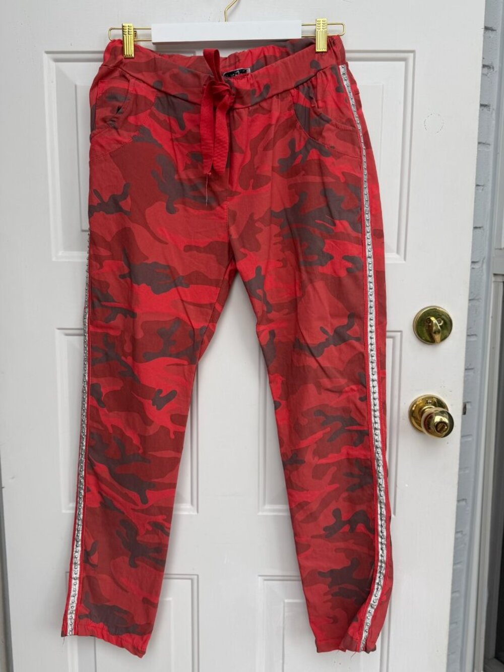 Gigi Moda Red Camo Joggers One Size